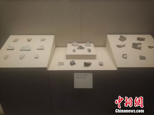沙特出土的中国古代瓷器残片。上官云 摄 沙特出土的中国古代瓷器残片。上官云 摄